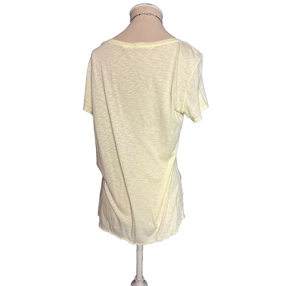 Michael Stars Pale Yellow Tunic Tee Details O/S - Picture 3 of 6